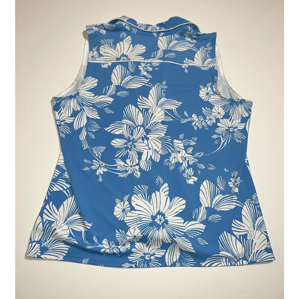 IZOD women’s x-tra dry sleeveless blue & white top - Picture 10 of 12